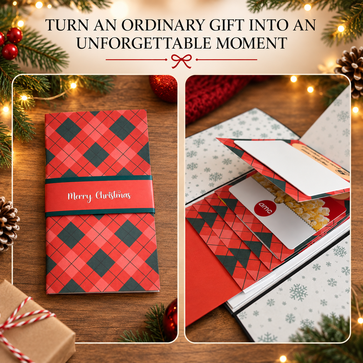 ⏰LAST DAY 50% OFF - 2026 New🎅🎁 Waterfall Christmas Gift Card Booklet 💳✨