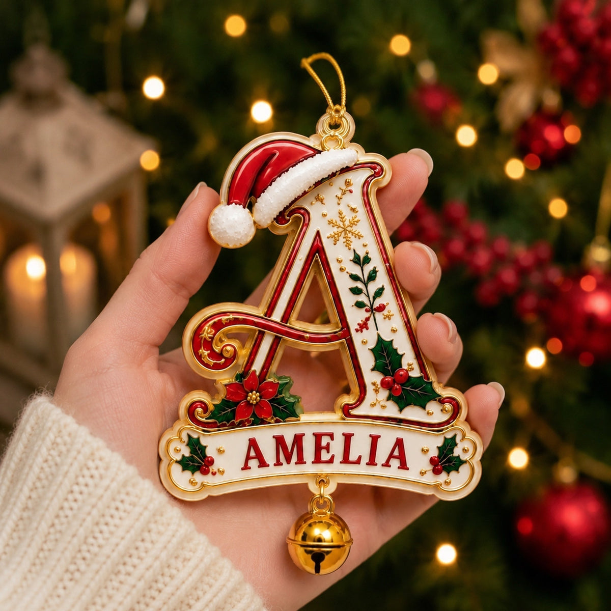 🔥Hot Sale🔥 - Personalized Christmas Initial Ornament – Custom Name & Family Keepsake