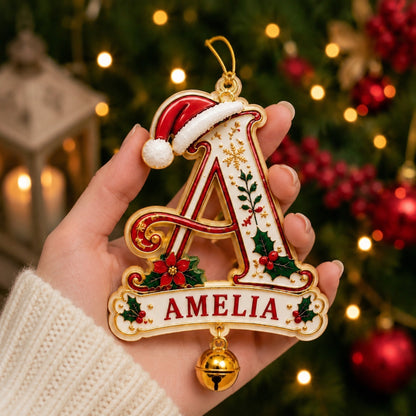 🔥Hot Sale🔥 - Personalized Christmas Initial Ornament – Custom Name & Family Keepsake