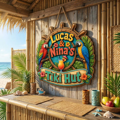 Custom Tiki Hut, Backyard Pool Sign, Beach House Wall Decor
