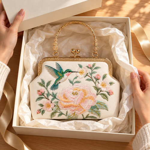 🌸 Carry a Little Garden — Vintage Floral Embroidered Handbag