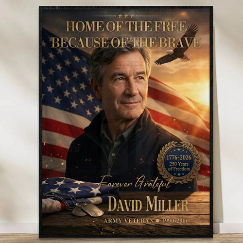 Personalized Poster "Home of the Free"