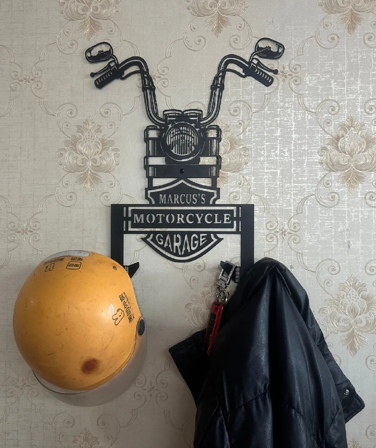 Custom Motorcycle Helmet Holder, Great Gift for Bikers