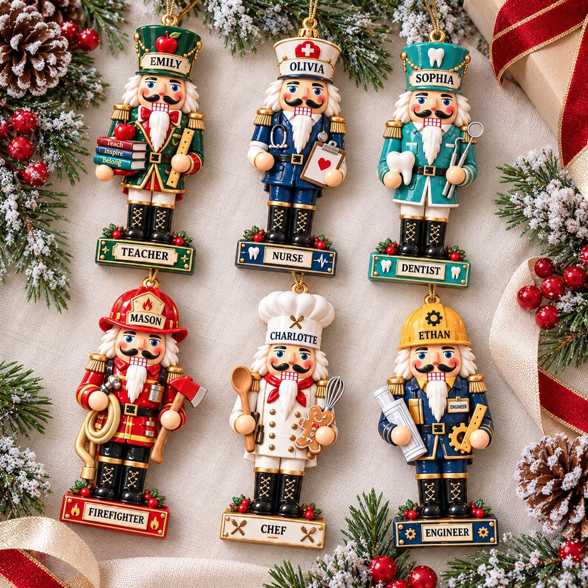 🎄 Personalized Profession Nutcracker Christmas Ornament