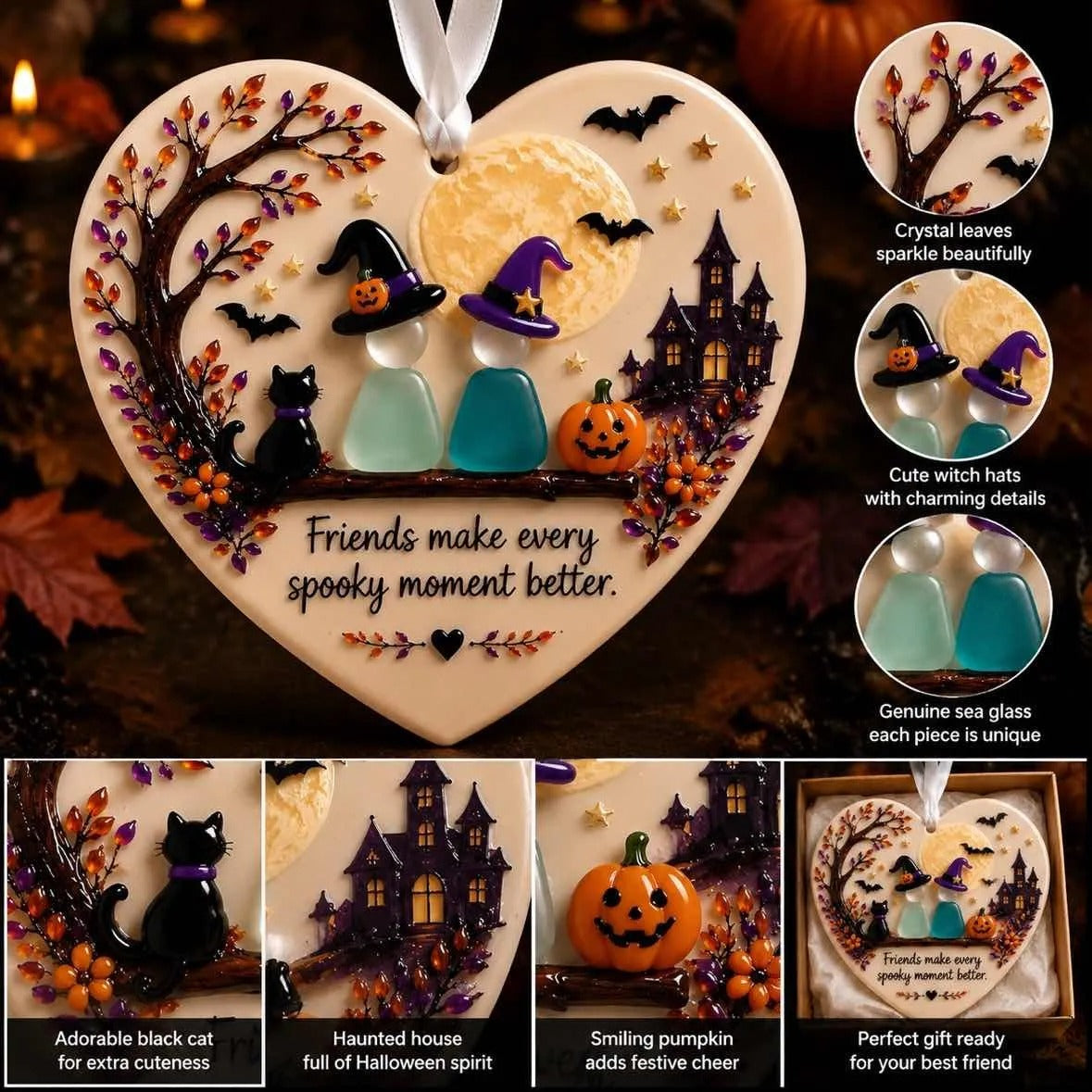 Personalized Halloween Love Keepsake – Custom Gift for Couples and Families 👻