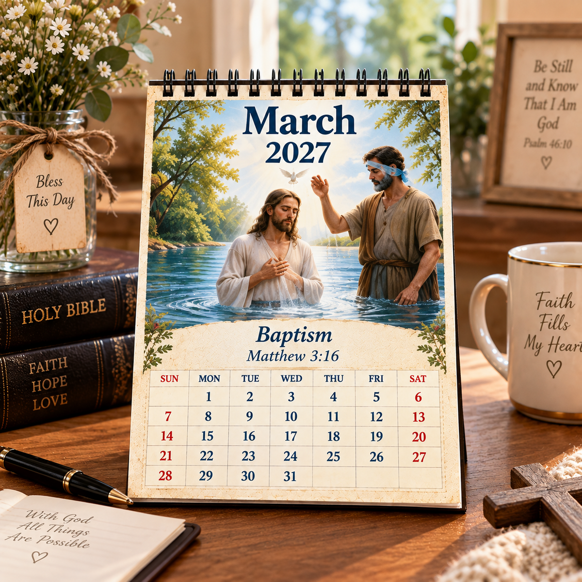 ✝️ Jesus Through the Year 2027 Calendar