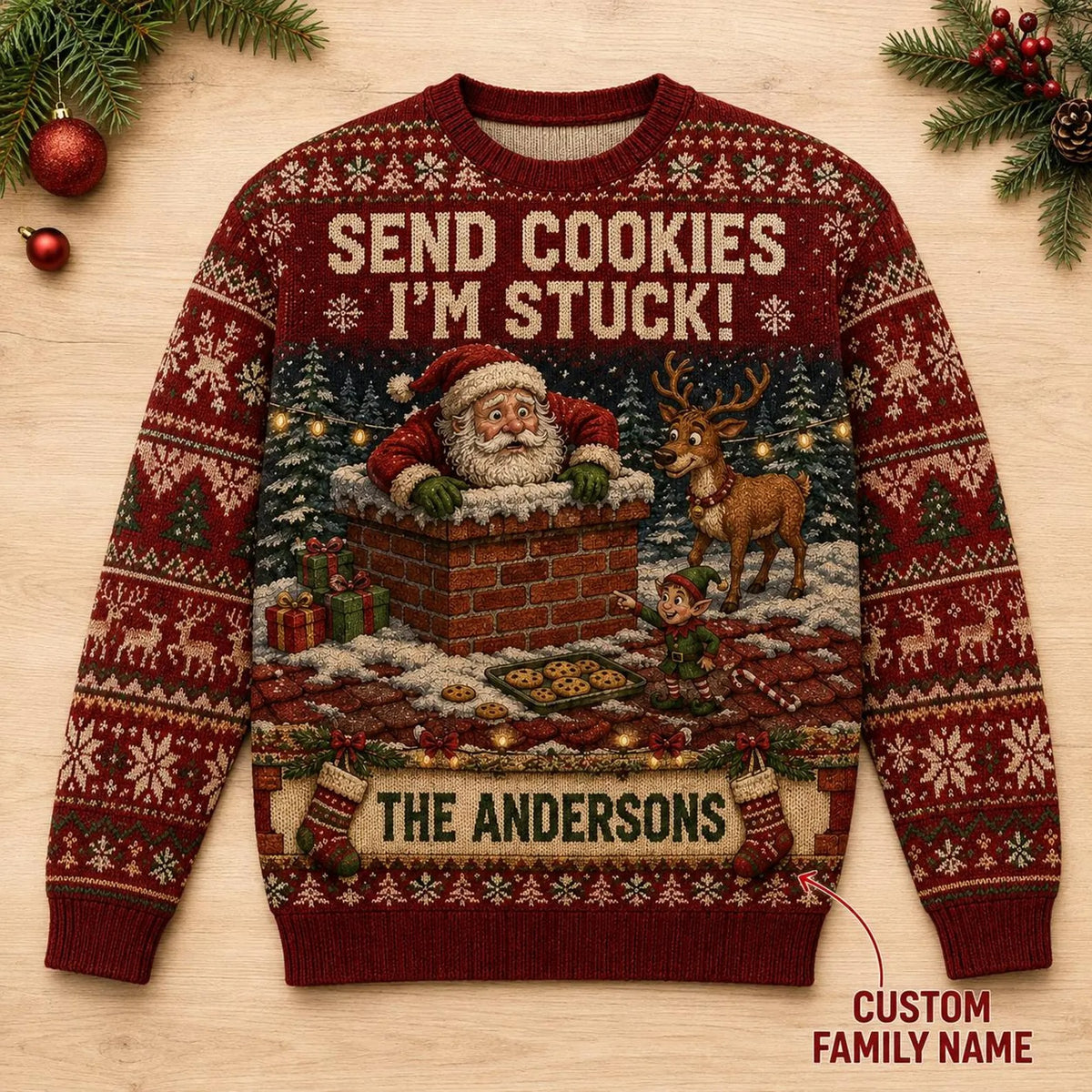 🎅 Personalized Family Christmas Ugly Sweater