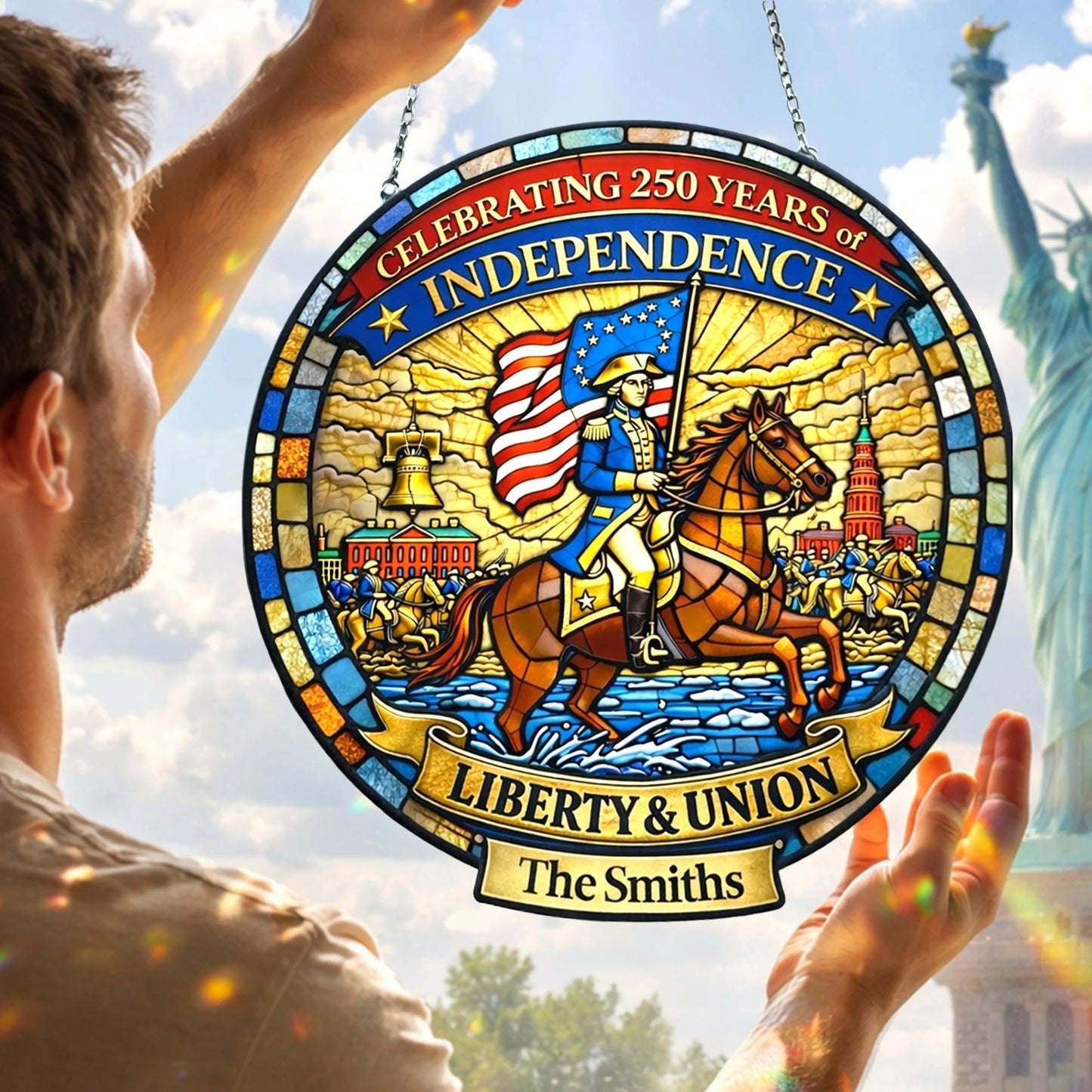 America 250th Anniversary Suncatcher
