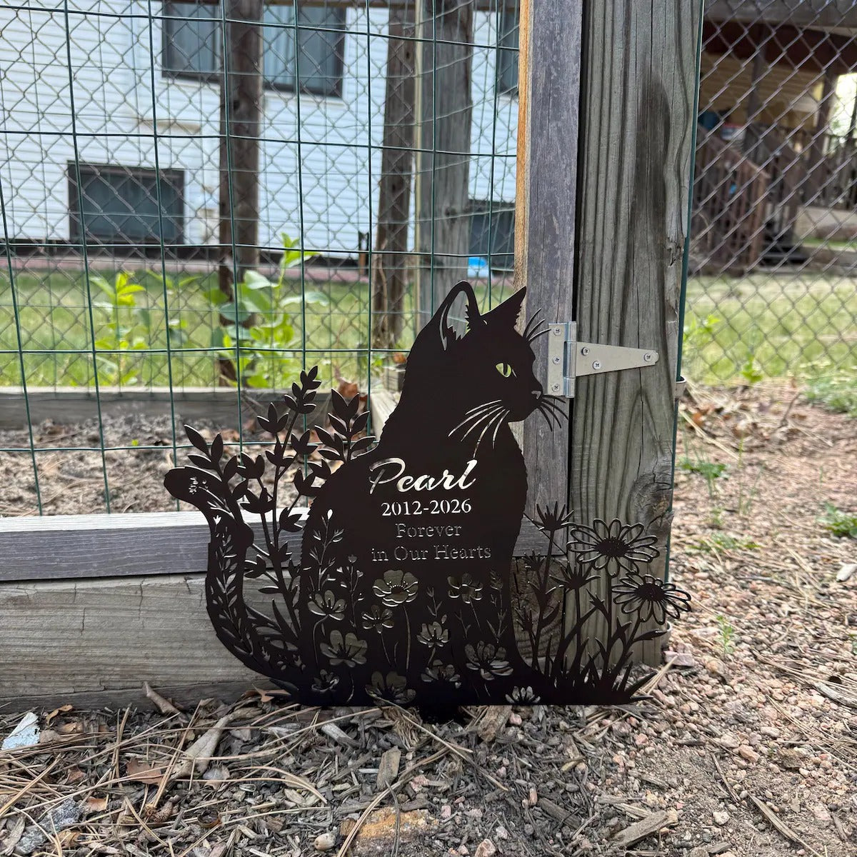Personalized Cat Memorial Garden Stake