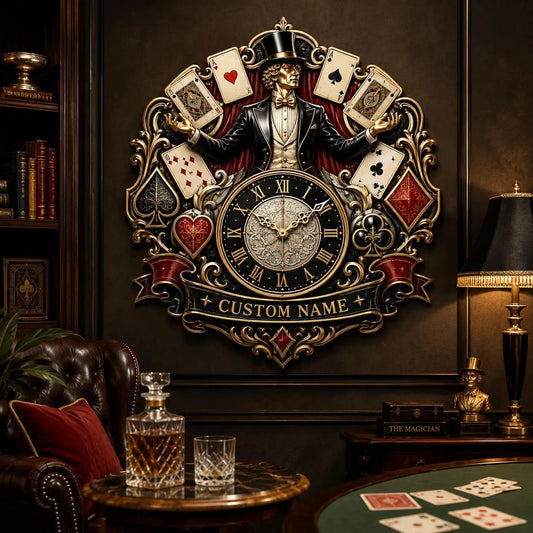 Personalized Magician Wall Clock