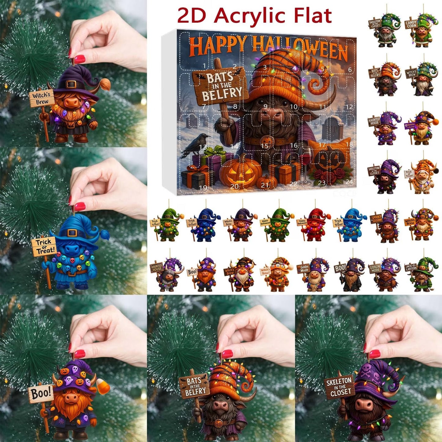 Halloween Gnome Advent Calendar 2026 – 24 Days Countdown Surprise Ornaments