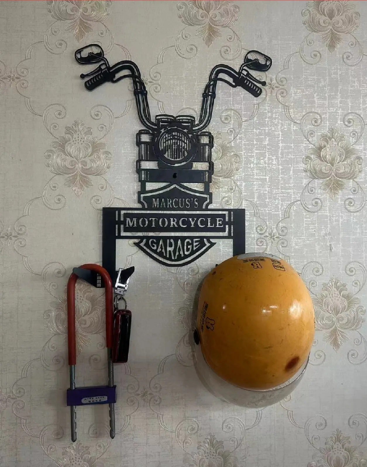 Custom Motorcycle Helmet Holder, Great Gift for Bikers