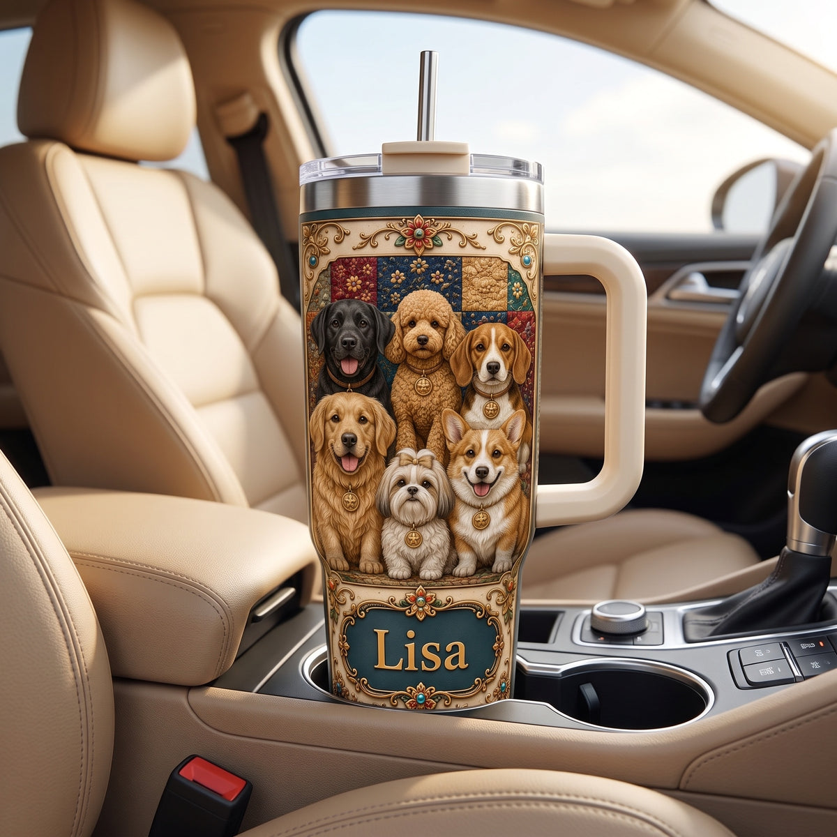 Personalized Dog Lover Tumbler with Name
