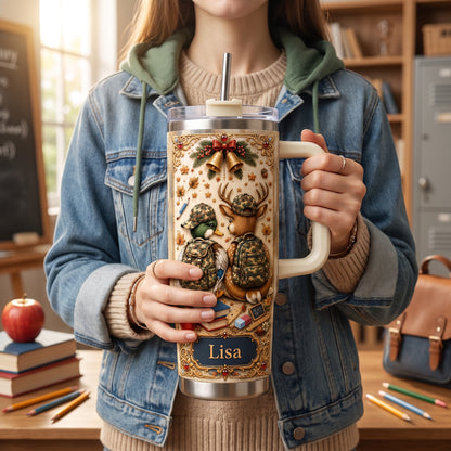 Personalized Cute Duck And Deer Tumbler For Students