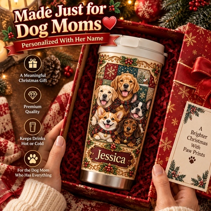 Personalized Dog Mom Tumbler, All Her Fur Babies in One Special Gift