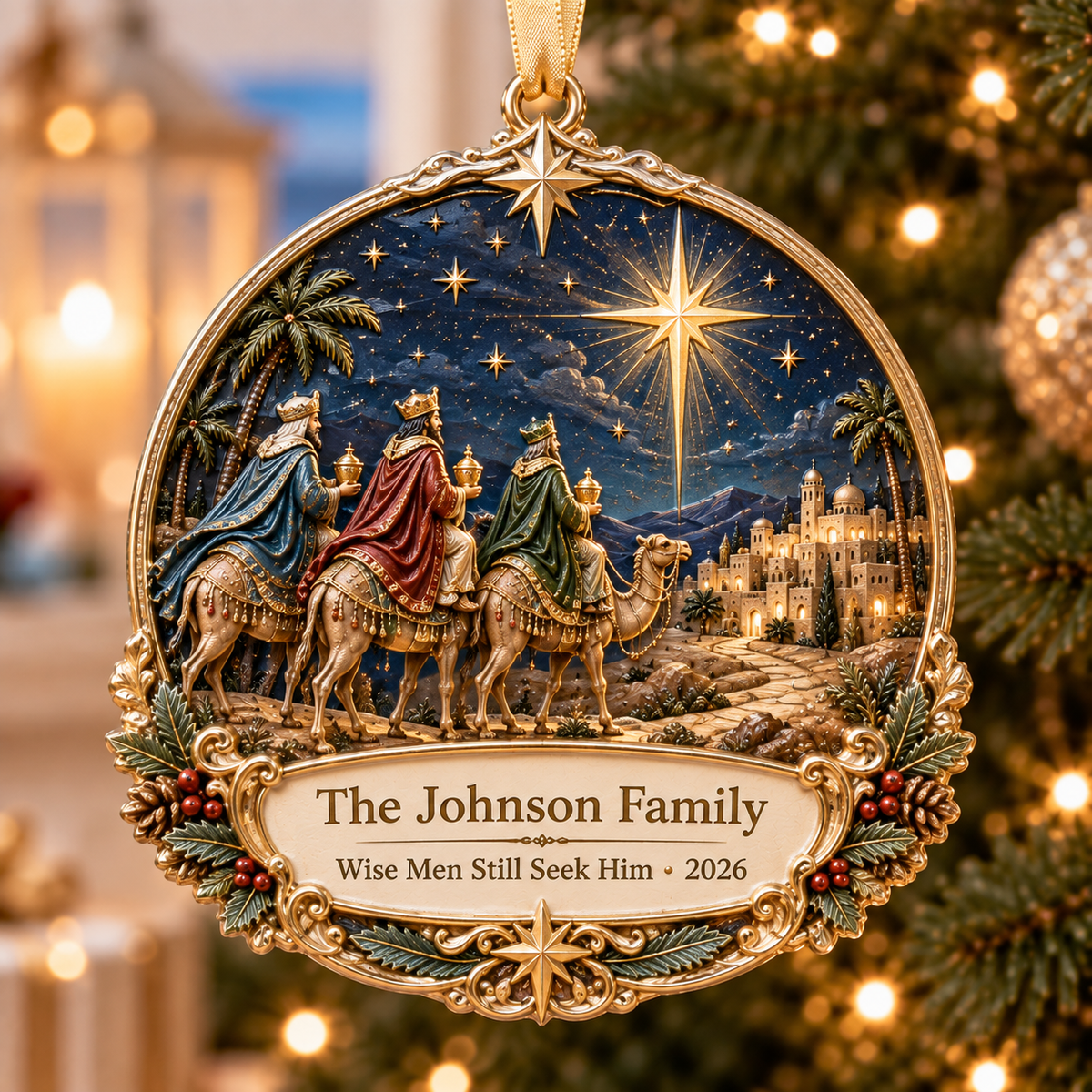 ✨ Personalized Christian Christmas Ornament