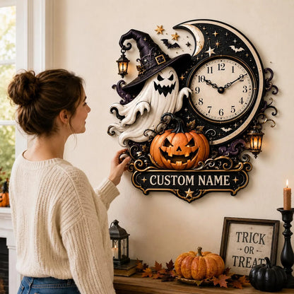 Personalized Ghost Moon Wall Clock