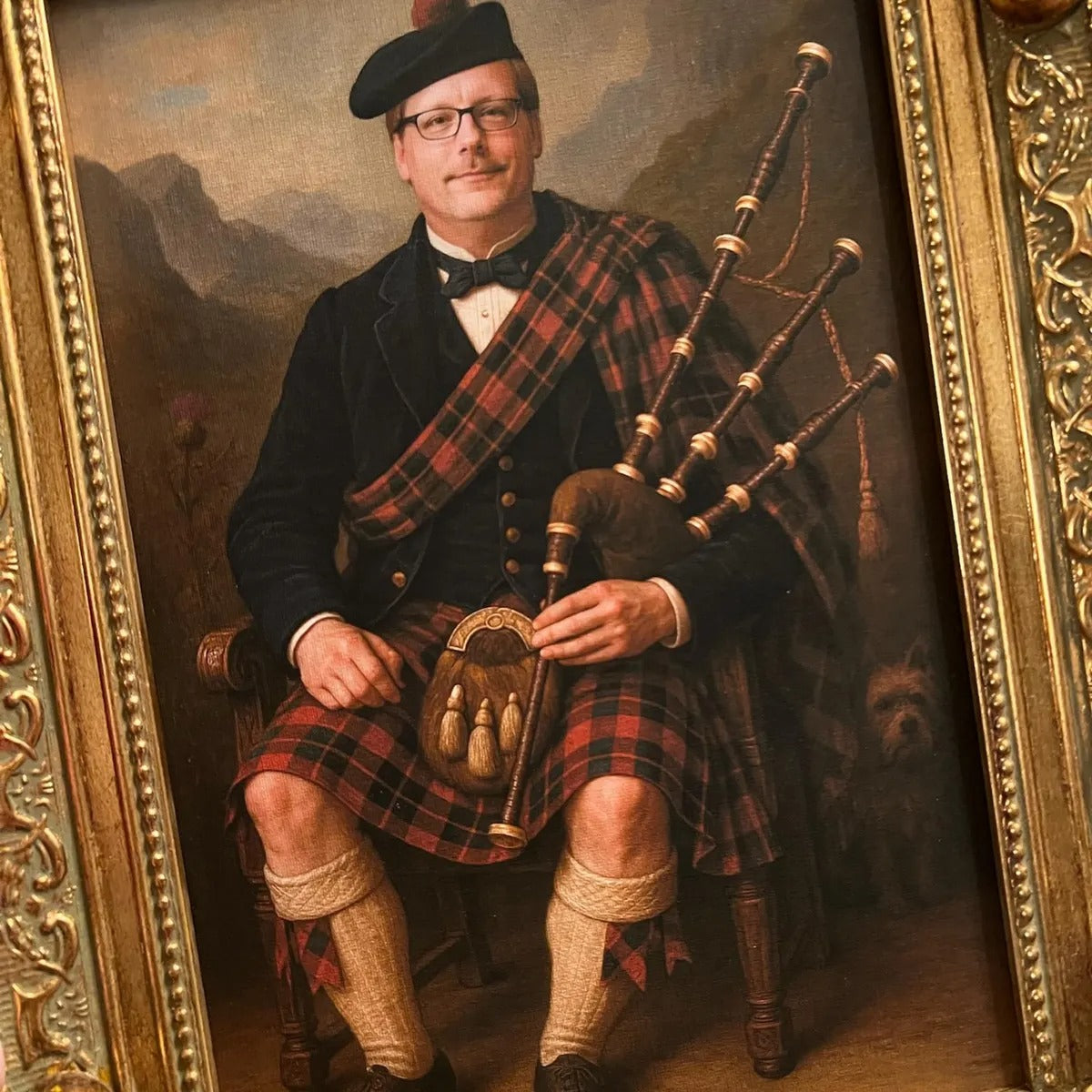 Custom Portrait for Him in Kilt