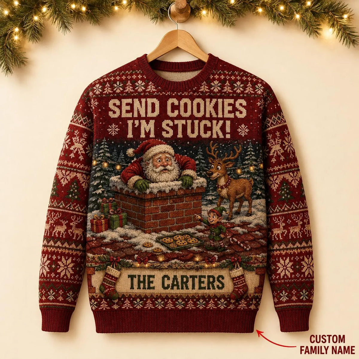 🎅 Personalized Family Christmas Ugly Sweater