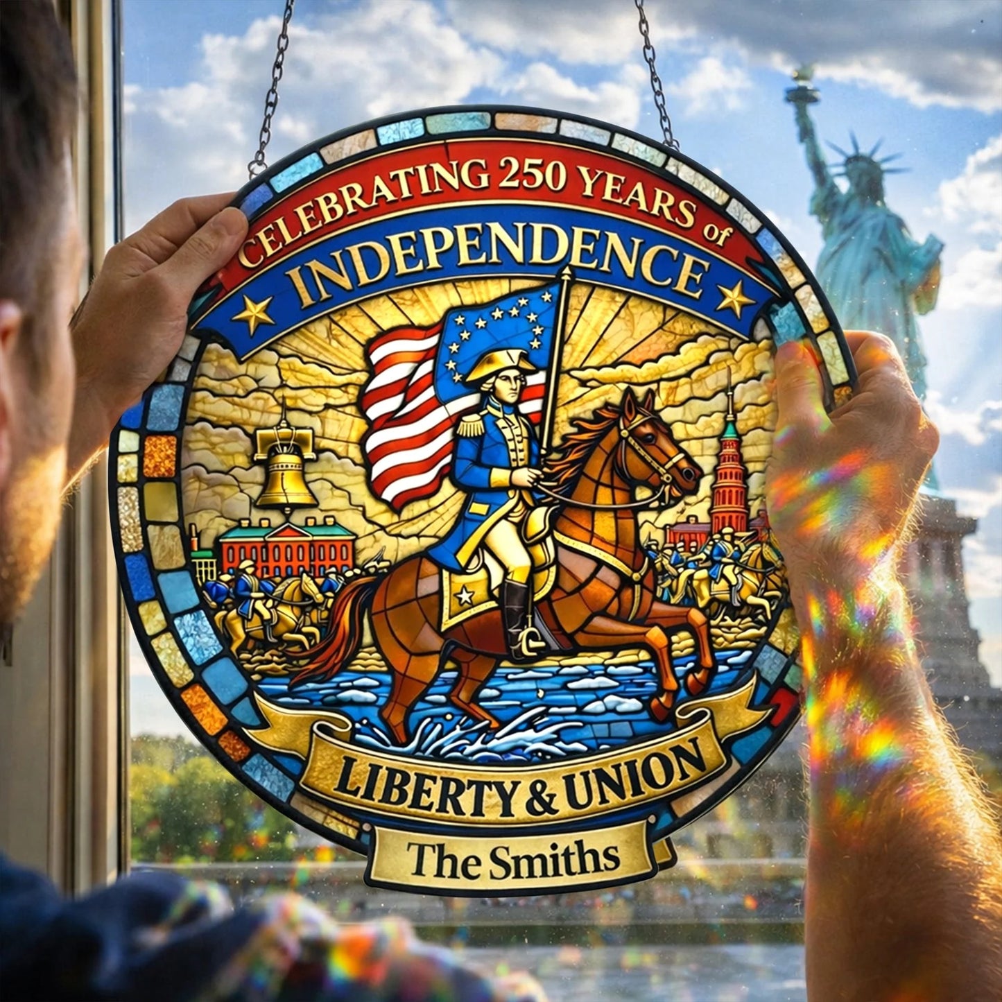 America 250th Anniversary Suncatcher