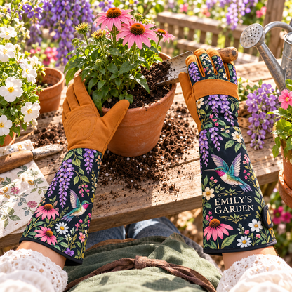 🌿 Personalized Long Cuff Garden Gloves