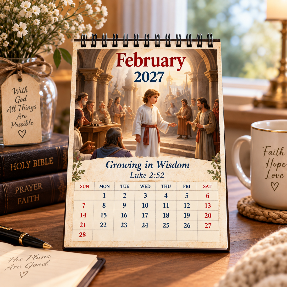 ✝️ Jesus Through the Year 2027 Calendar