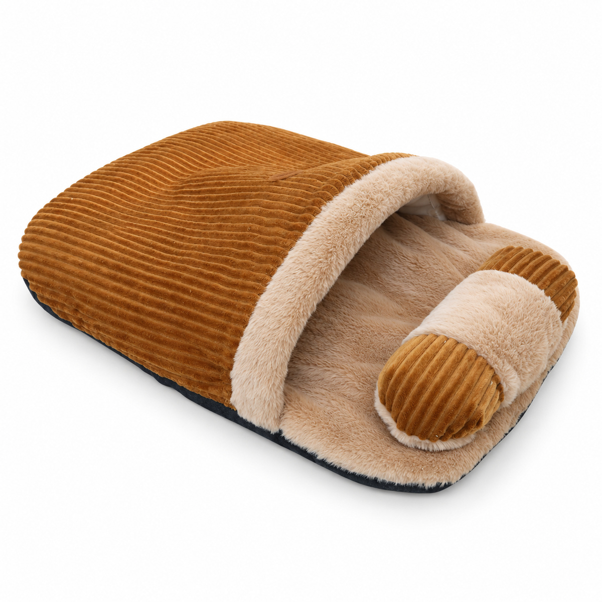 Cozy Burrow Cat Sleeping Bag with Plush Lining & Removable Pillow