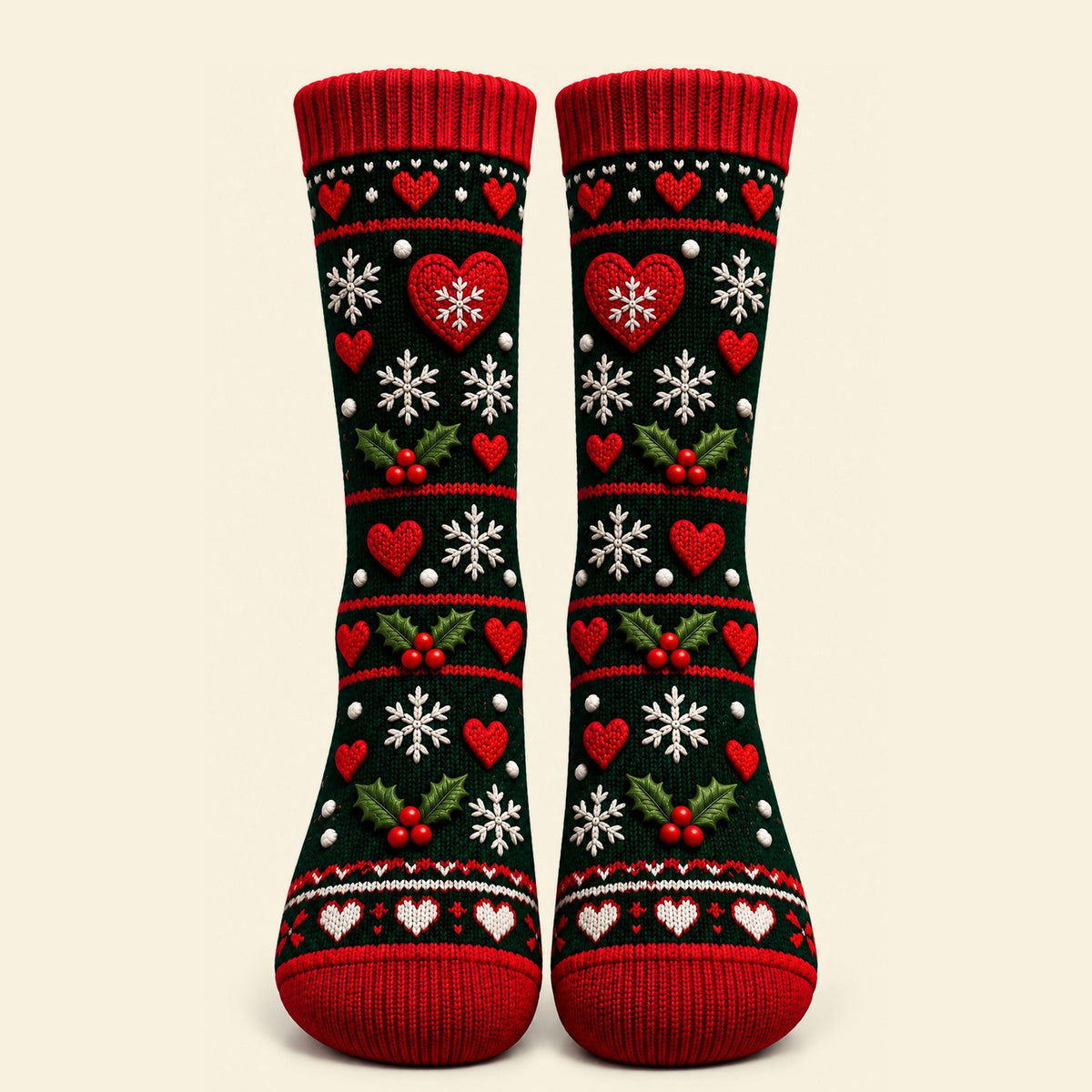 🎄 Personalized Naughty Christmas Couple Socks