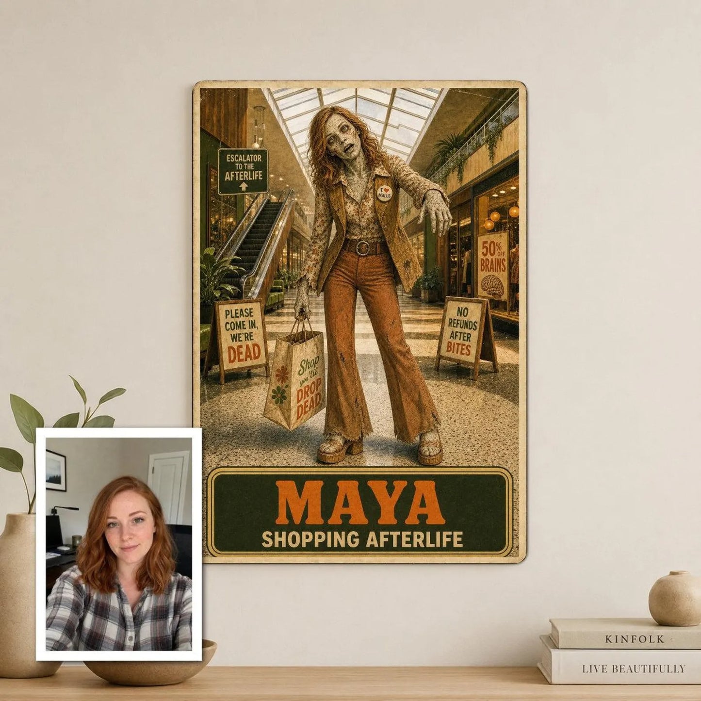 Custom Vintage Horror Metal Sign