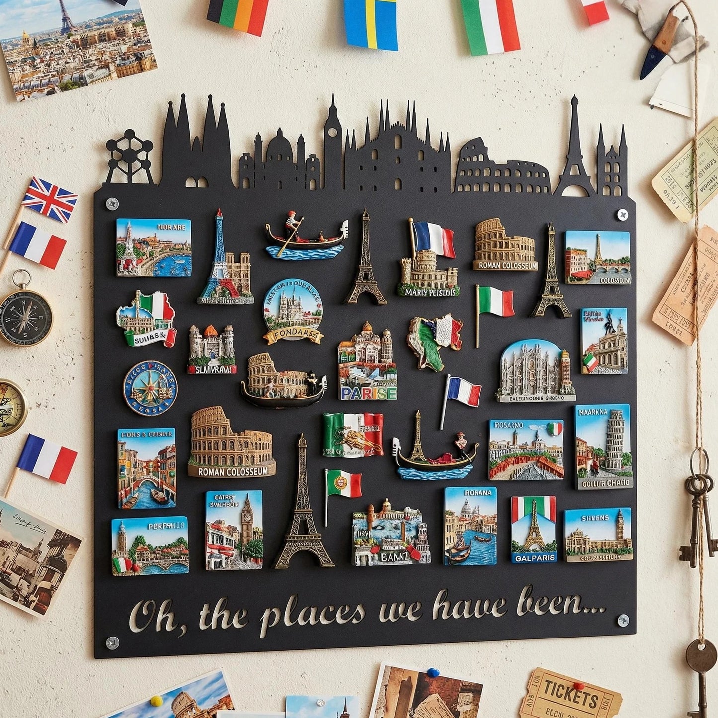 Magnetic Memory Board for Travel Keepsakes