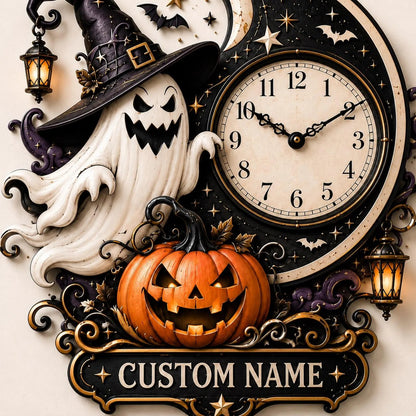 Personalized Ghost Moon Wall Clock
