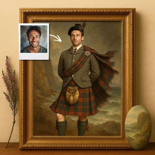 Custom Portrait for Him in Kilt