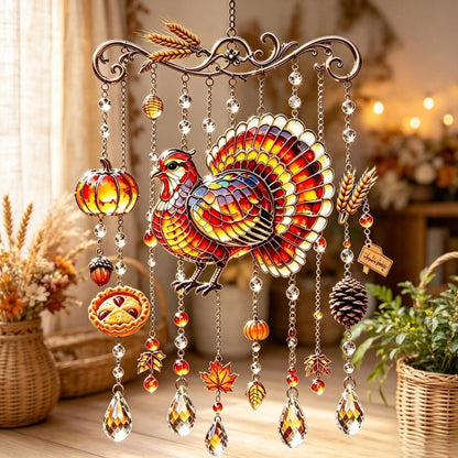Autumn Animal Suncatcher Wind Chime