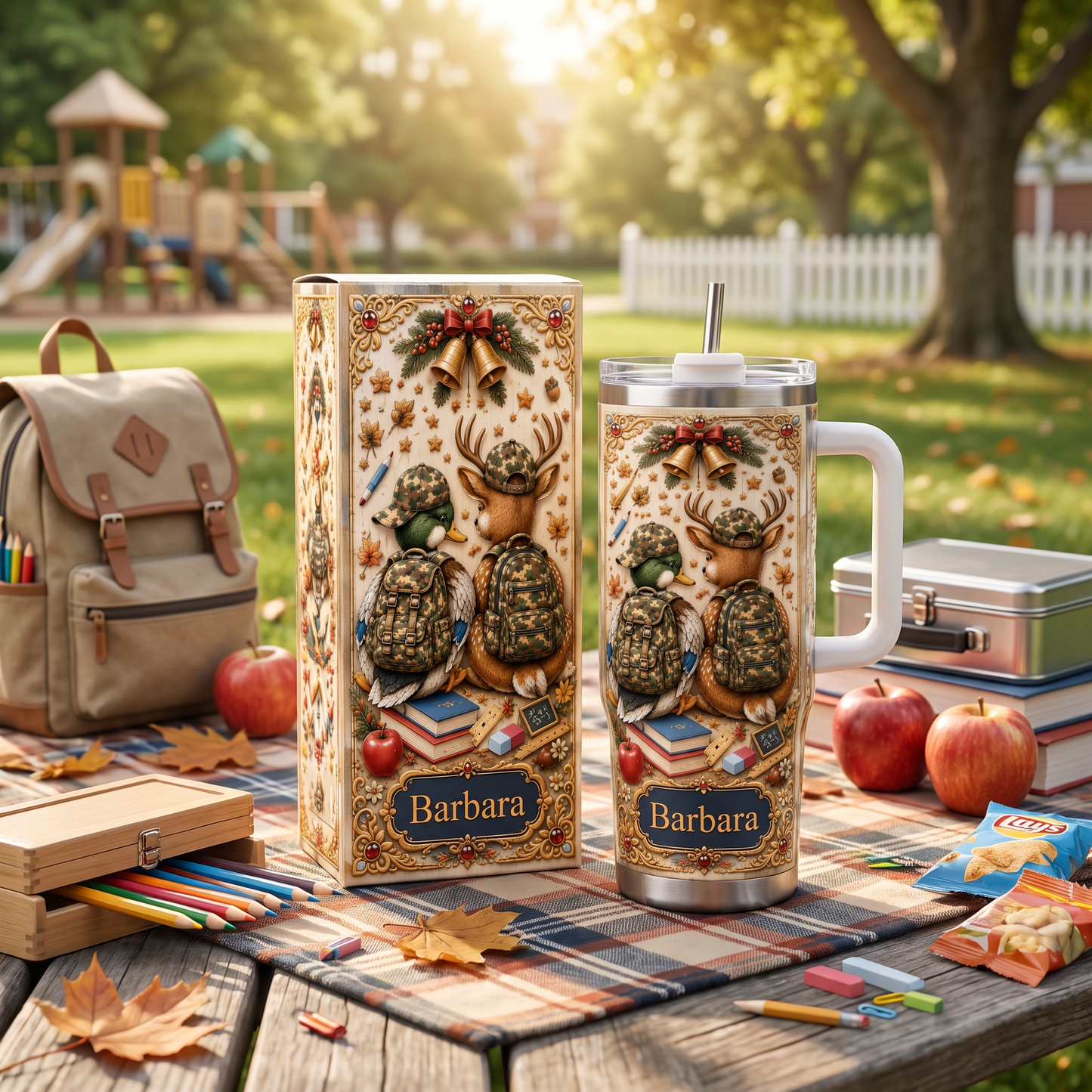 Personalized Cute Duck And Deer Tumbler For Students