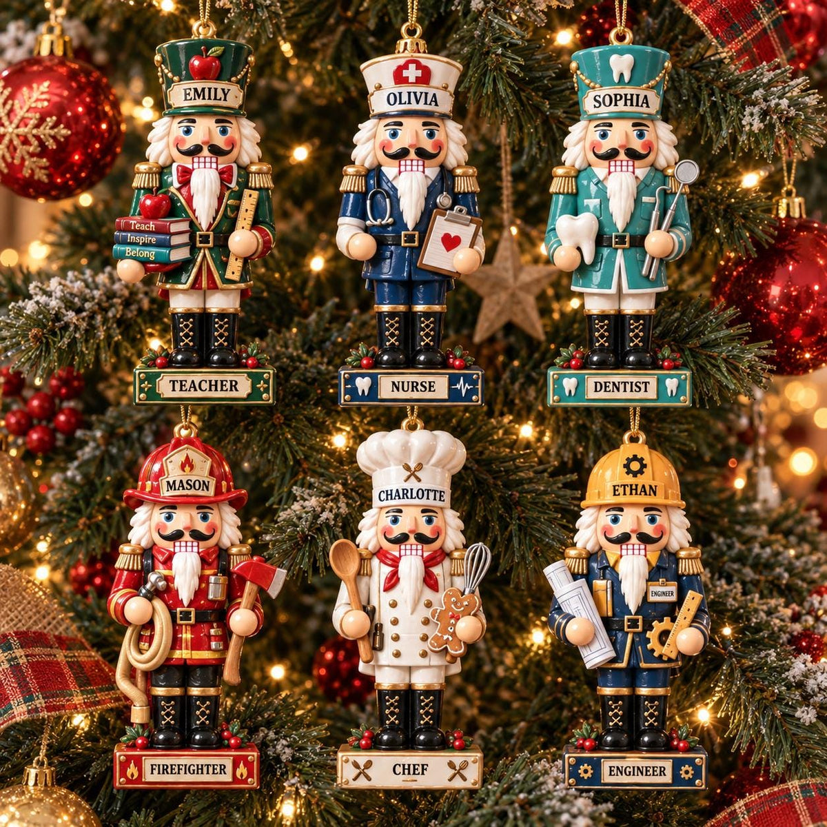 🎄 Personalized Profession Nutcracker Christmas Ornament
