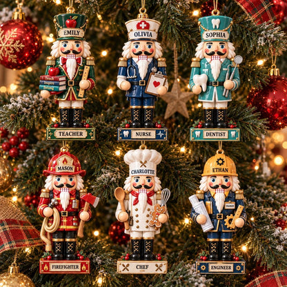 🎄 Personalized Profession Nutcracker Christmas Ornament