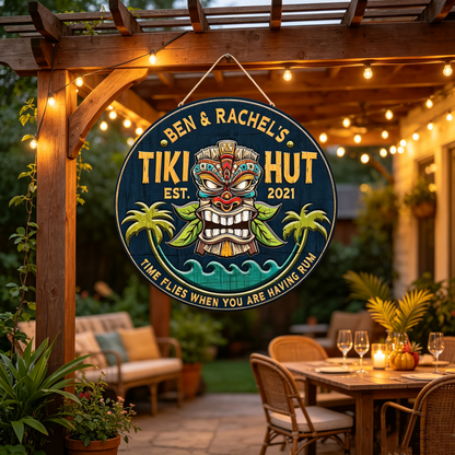 Personalized Tiki Bar Wood Signs