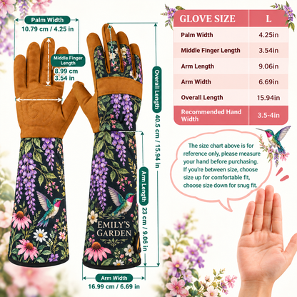 🌿 Personalized Long Cuff Garden Gloves