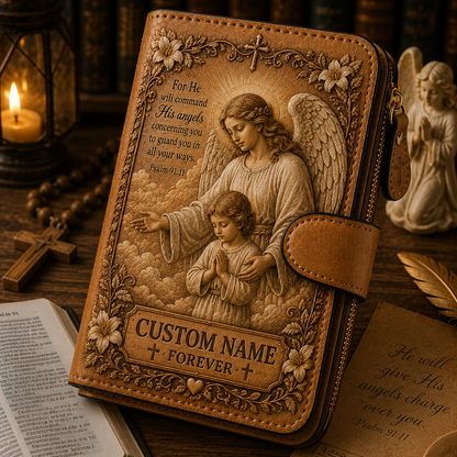 🙏 Personalized Christian Wallet with Custom Name – Bible Verse Faith Gift for Believers