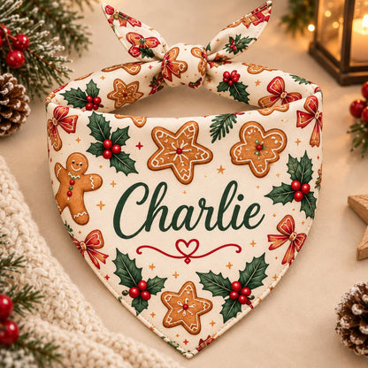 Personalized Christmas Pet Bandana • Because They’re Family, Too 🎄