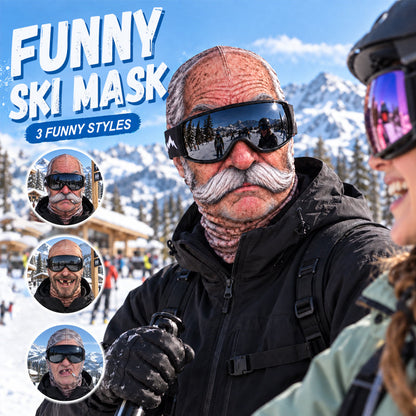 Funny Realistic Face Ski Mask – Hilarious Winter Party Gear for Outdoor Groups
