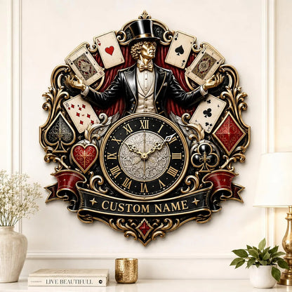 Personalized Magician Wall Clock
