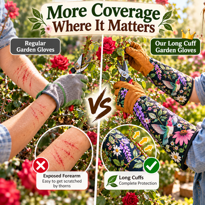 🌿 Personalized Long Cuff Garden Gloves