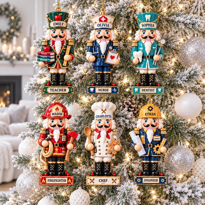 🎄 Personalized Profession Nutcracker Christmas Ornament