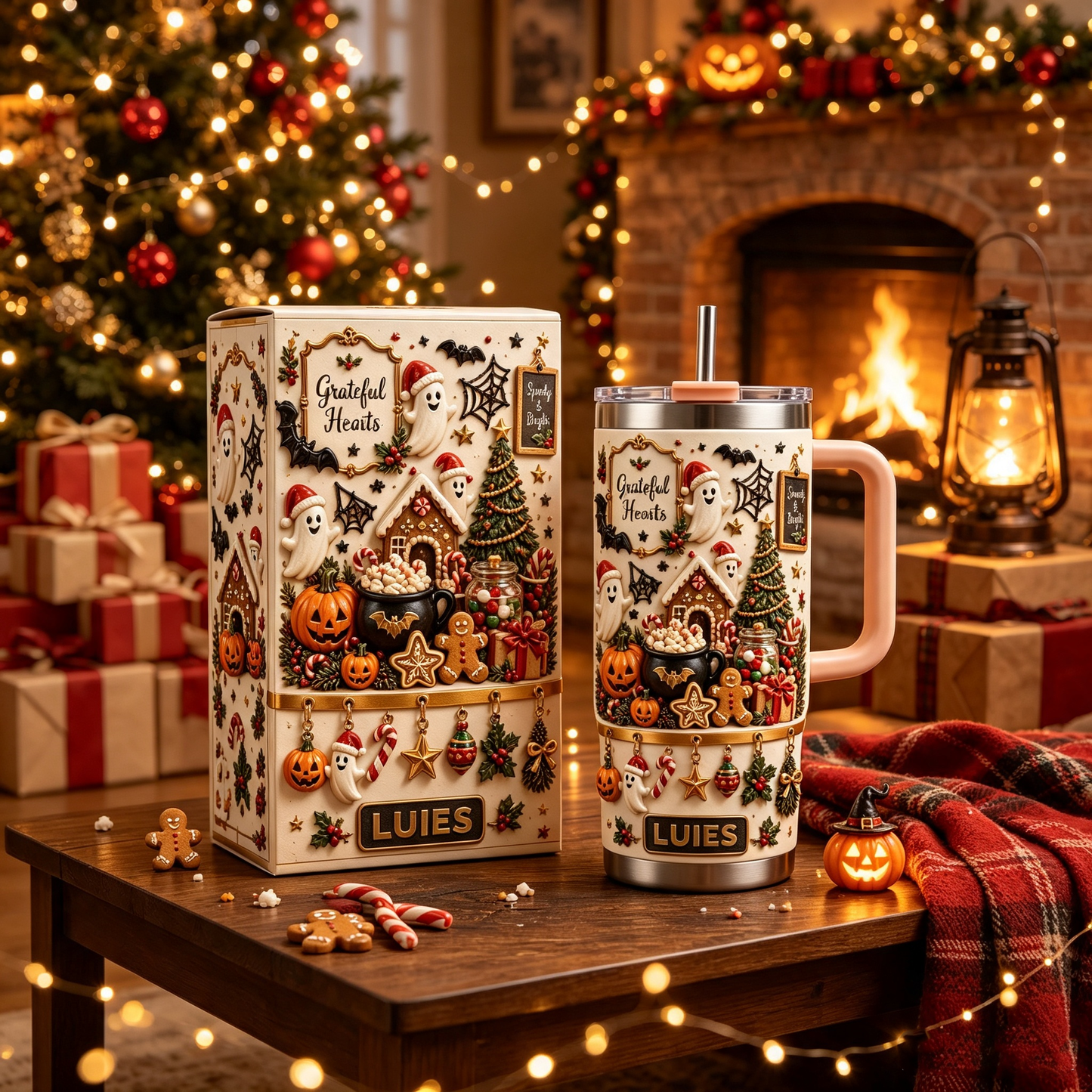 👻 Personalized Spooky Christmas Tumbler