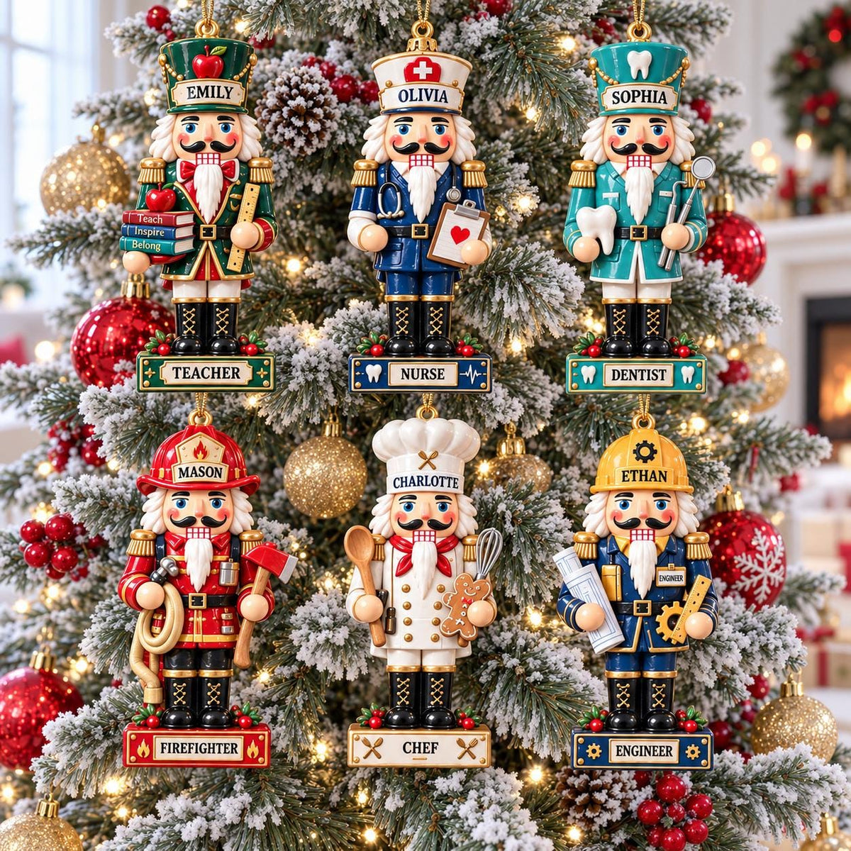 🎄 Personalized Profession Nutcracker Christmas Ornament