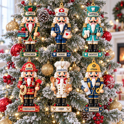 🎄 Personalized Profession Nutcracker Christmas Ornament