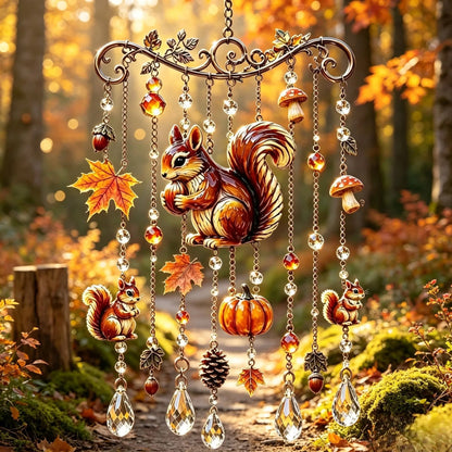 Autumn Animal Suncatcher Wind Chime