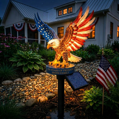 🦅 Personalized Solar Eagle Garden Light