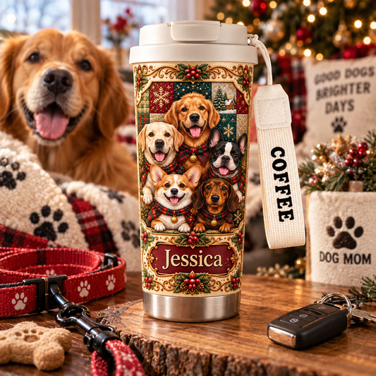 Personalized Dog Mom Tumbler, All Her Fur Babies in One Special Gift